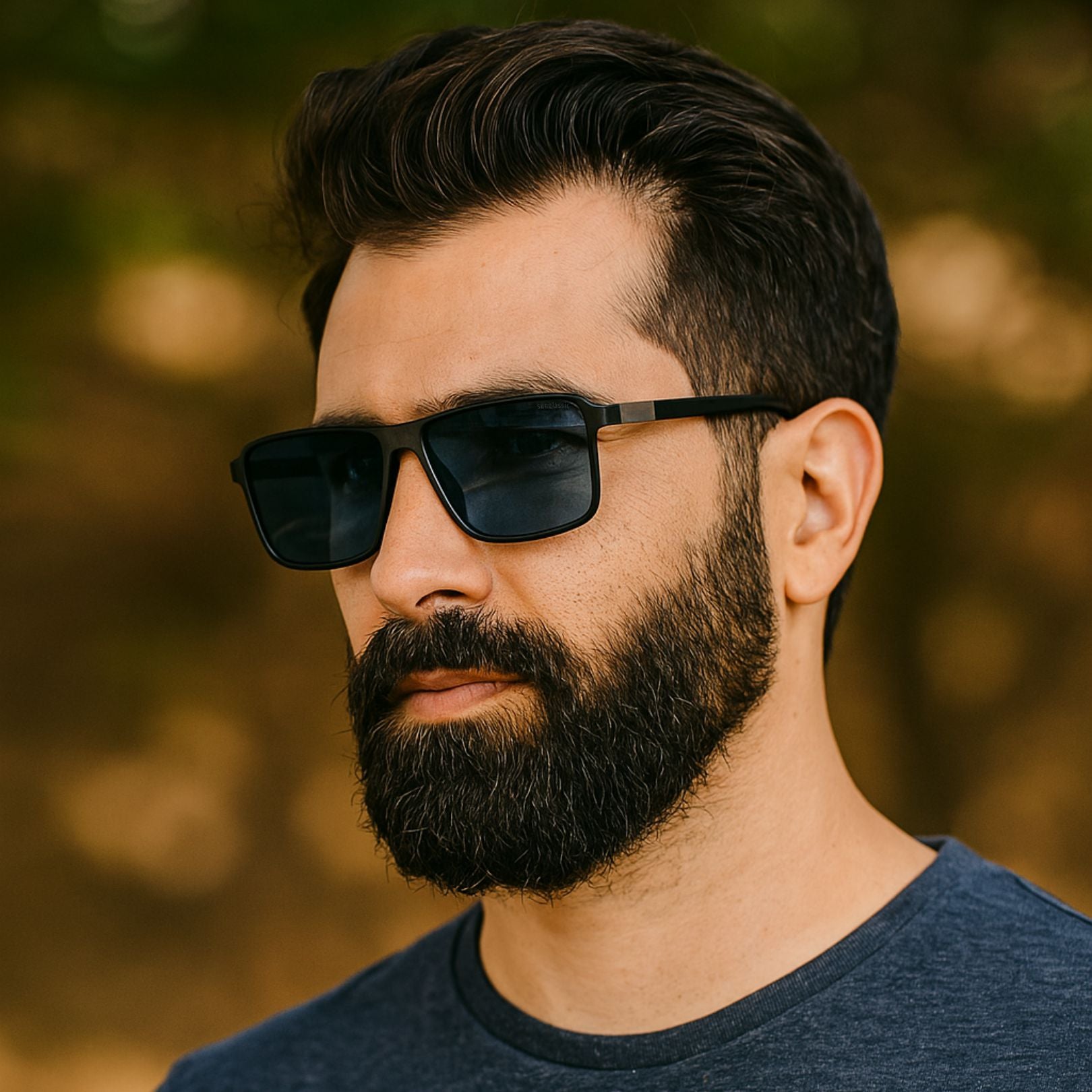 Moomin. Blue Polarized Rectangle Sunglasses