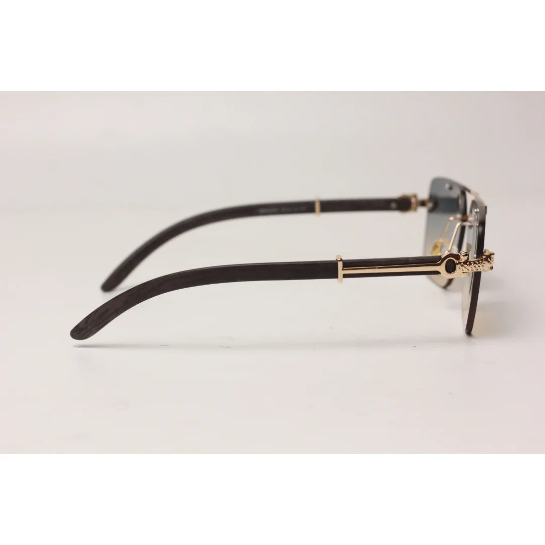 Cartier - RR41 - Double Bridge - Rimless - Metal - Rectangle - Sunglasses - Eyewear