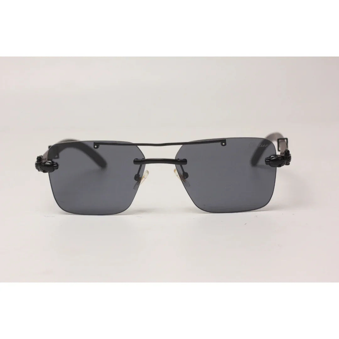 Cartier - RR41 - Double Bridge - Rimless - Metal - Rectangle - Sunglasses - Eyewear