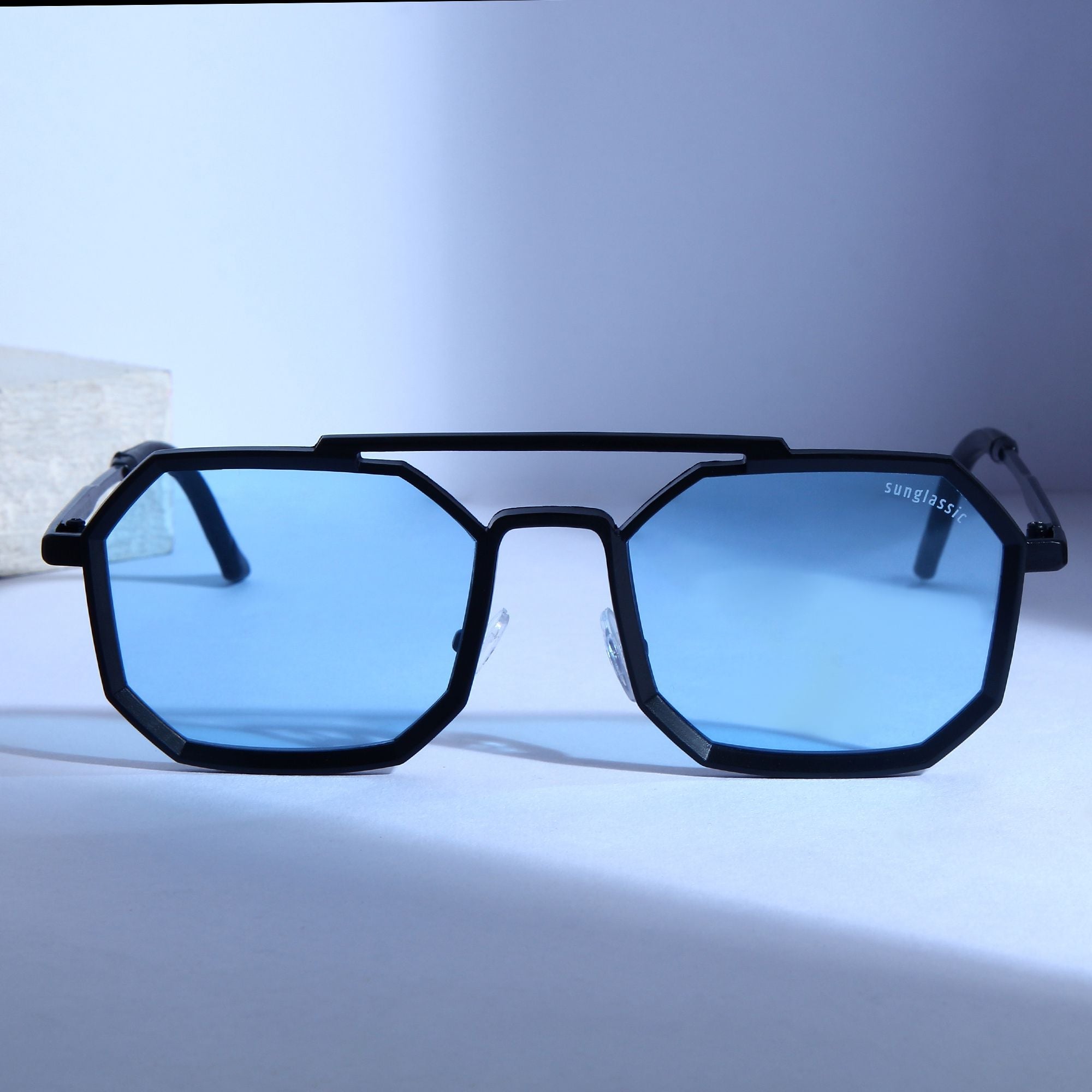 Commando Black Blue Edition Octagon Sunglasses