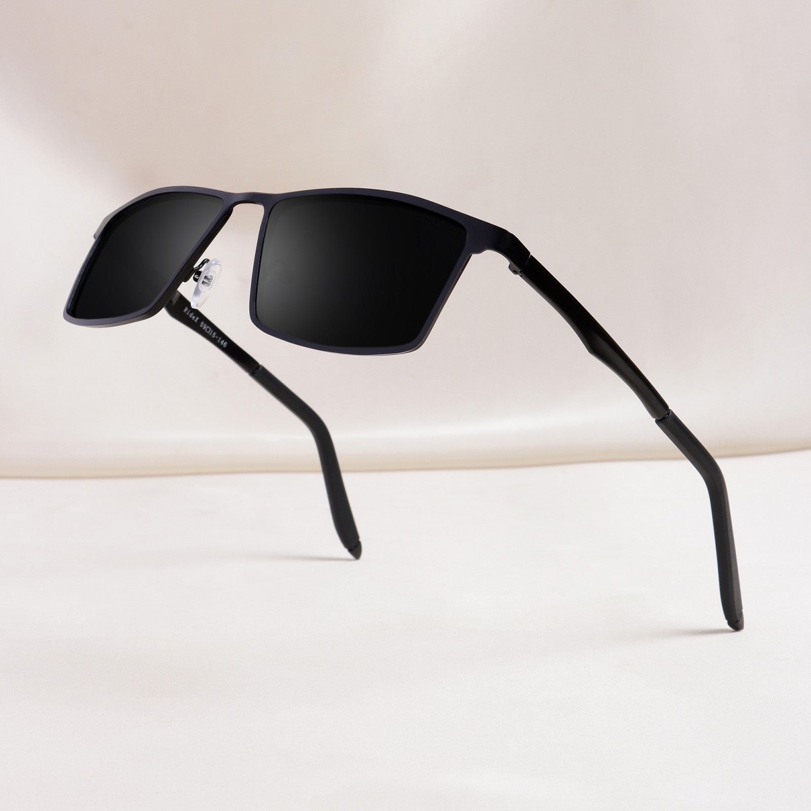 RideX Edition – Black Rectangle Sunglasses | UV400 Polarized | Unisex