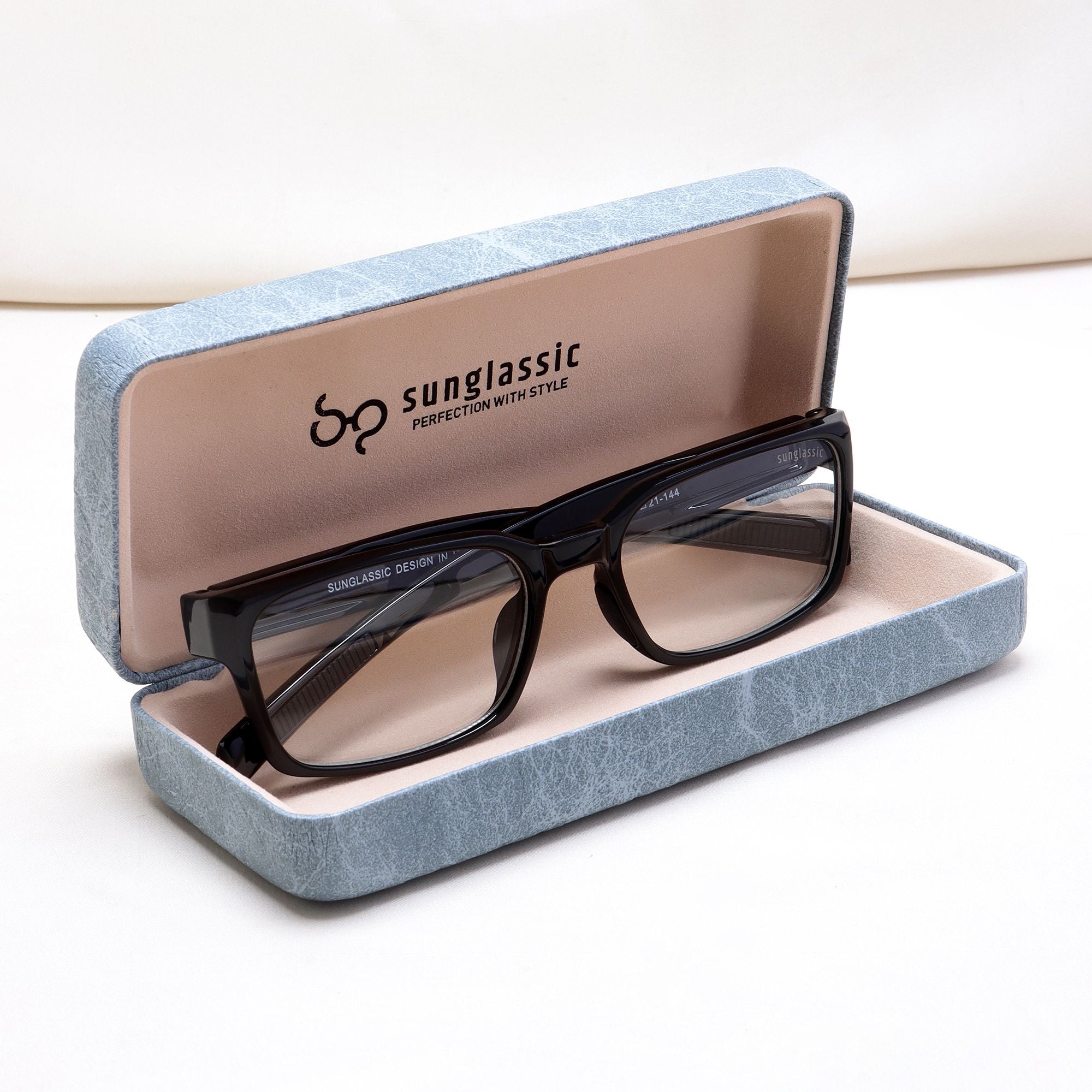 Sydney – Black Clear Rectangle Sunglasses | Anti-Blue Light | UV400