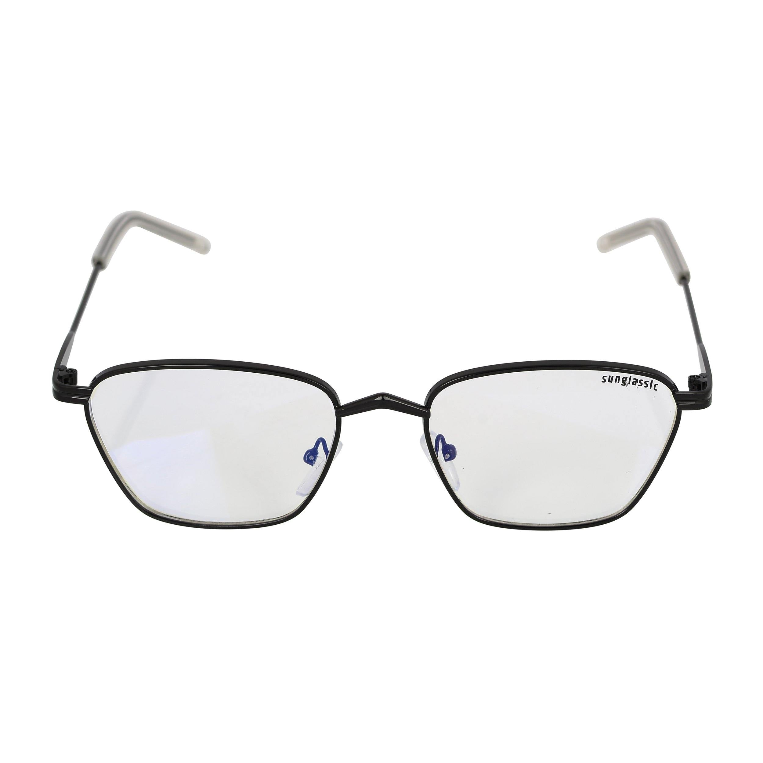 Andreas Black Transparent Edition Trapezoid Sunglasses