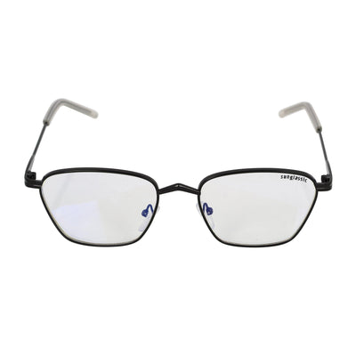 Andreas Black Transparent Edition Trapezoid Sunglasses