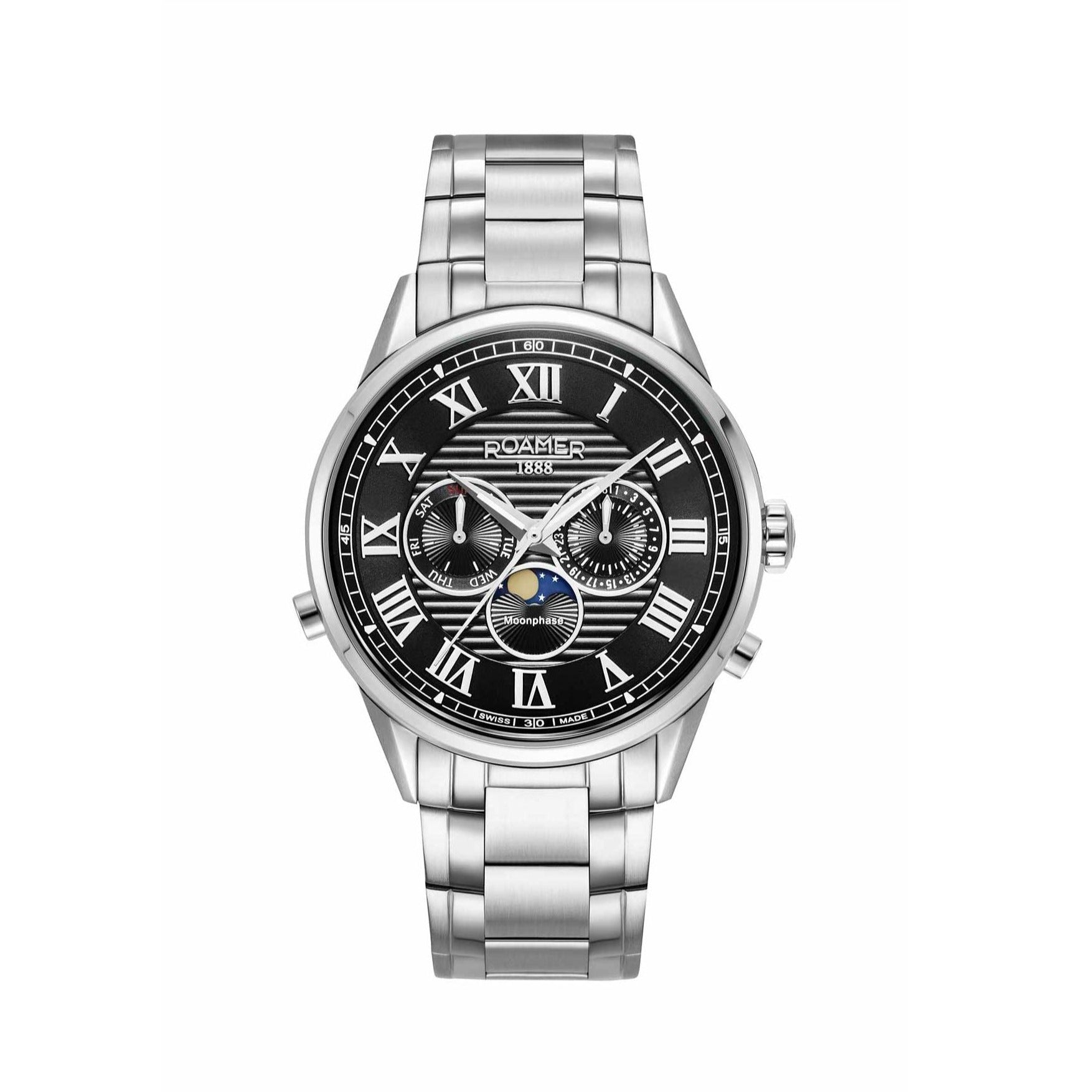 Roamer Men's Quartz MOON Phase Watch 513821 41 85 50