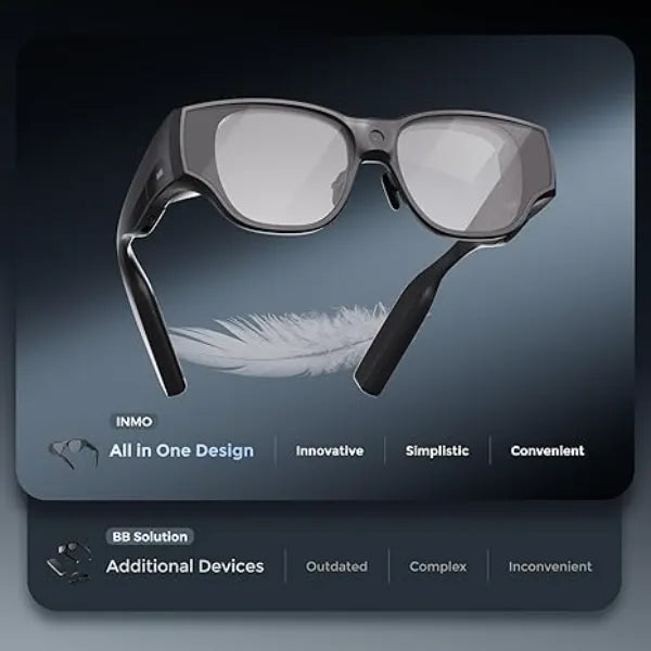 INMO Air3 AR Smart Glasses 1080P Micro-OLED, 36° FOV, 150" Virtual Screen, Standalone Android 14, AI-Powered, All-Day Wearable XR Glasses