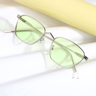 Andreas Silver Neon Edition Trapezoid Sunglasses
