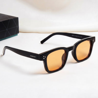 Ares Black Orange Square Sunglasses