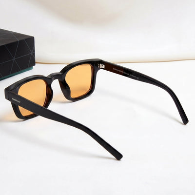 Ares Black Orange Square Sunglasses
