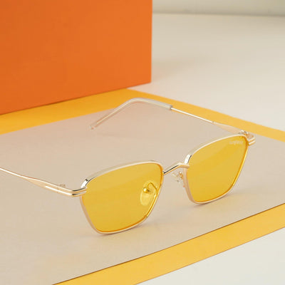 Andreas Yellow Gold Edition Trapezoid Sunglasses