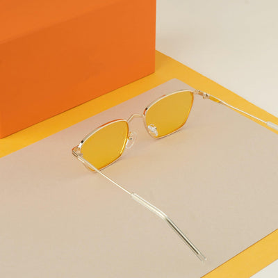 Andreas Yellow Gold Edition Trapezoid Sunglasses