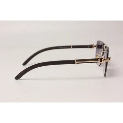 Cartier - RR41  - Double Bridge - Rimless - Metal - Rectangle - Sunglasses - Eyewear