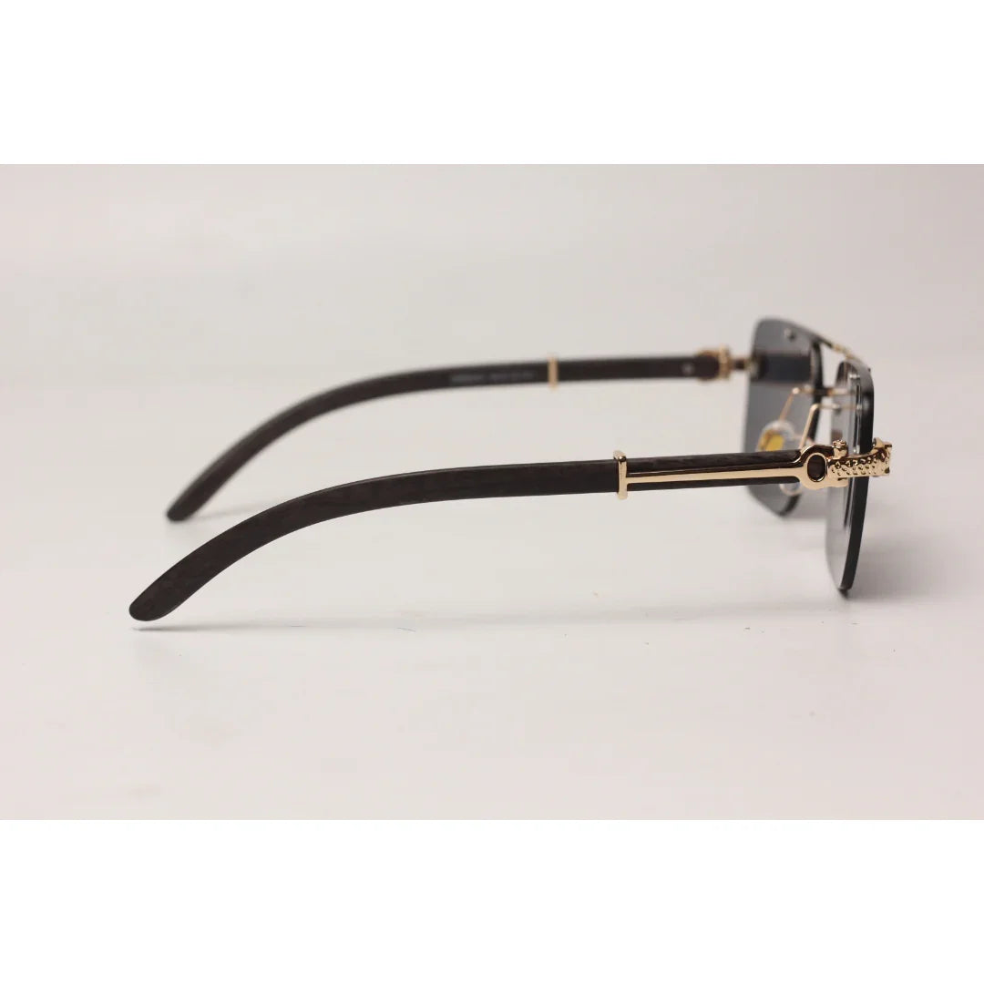 Cartier - RR41  - Double Bridge - Rimless - Metal - Rectangle - Sunglasses - Eyewear