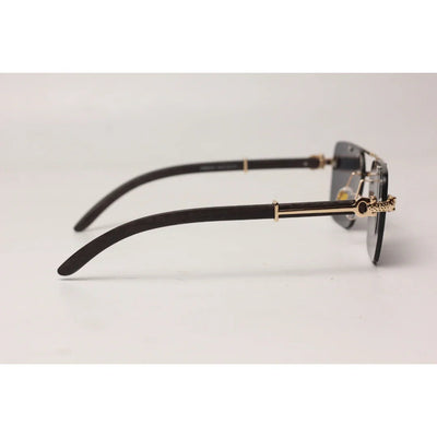 Cartier - RR41  - Double Bridge - Rimless - Metal - Rectangle - Sunglasses - Eyewear