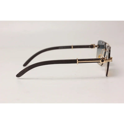 Cartier - RR41  - Double Bridge - Rimless - Metal - Rectangle - Sunglasses - Eyewear