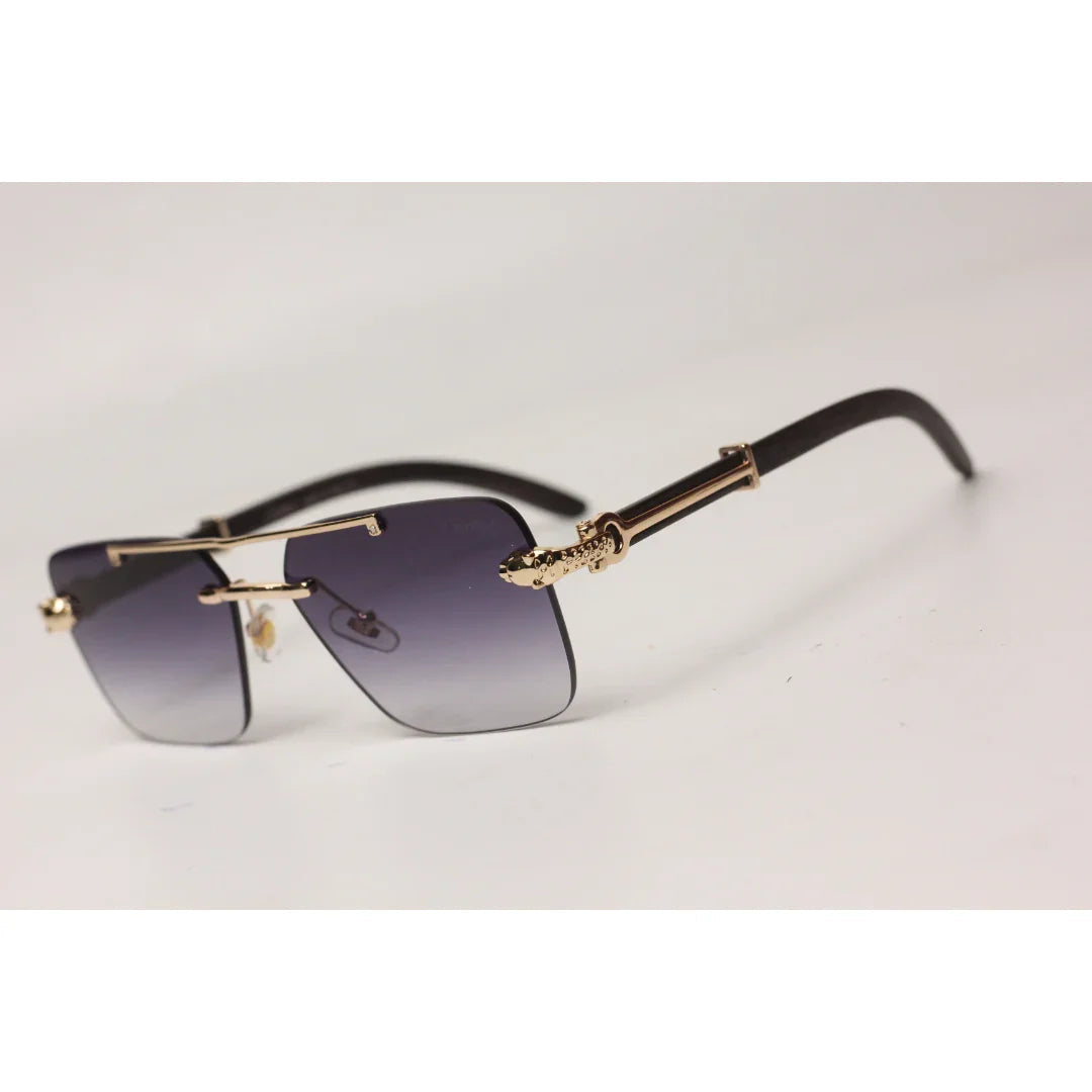 Cartier - RR41  - Double Bridge - Rimless - Metal - Rectangle - Sunglasses - Eyewear