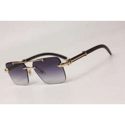 Cartier - RR41  - Double Bridge - Rimless - Metal - Rectangle - Sunglasses - Eyewear