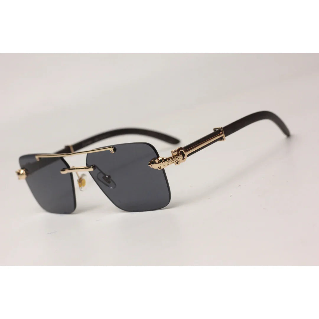 Cartier - RR41  - Double Bridge - Rimless - Metal - Rectangle - Sunglasses - Eyewear