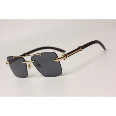 Cartier - RR41  - Double Bridge - Rimless - Metal - Rectangle - Sunglasses - Eyewear