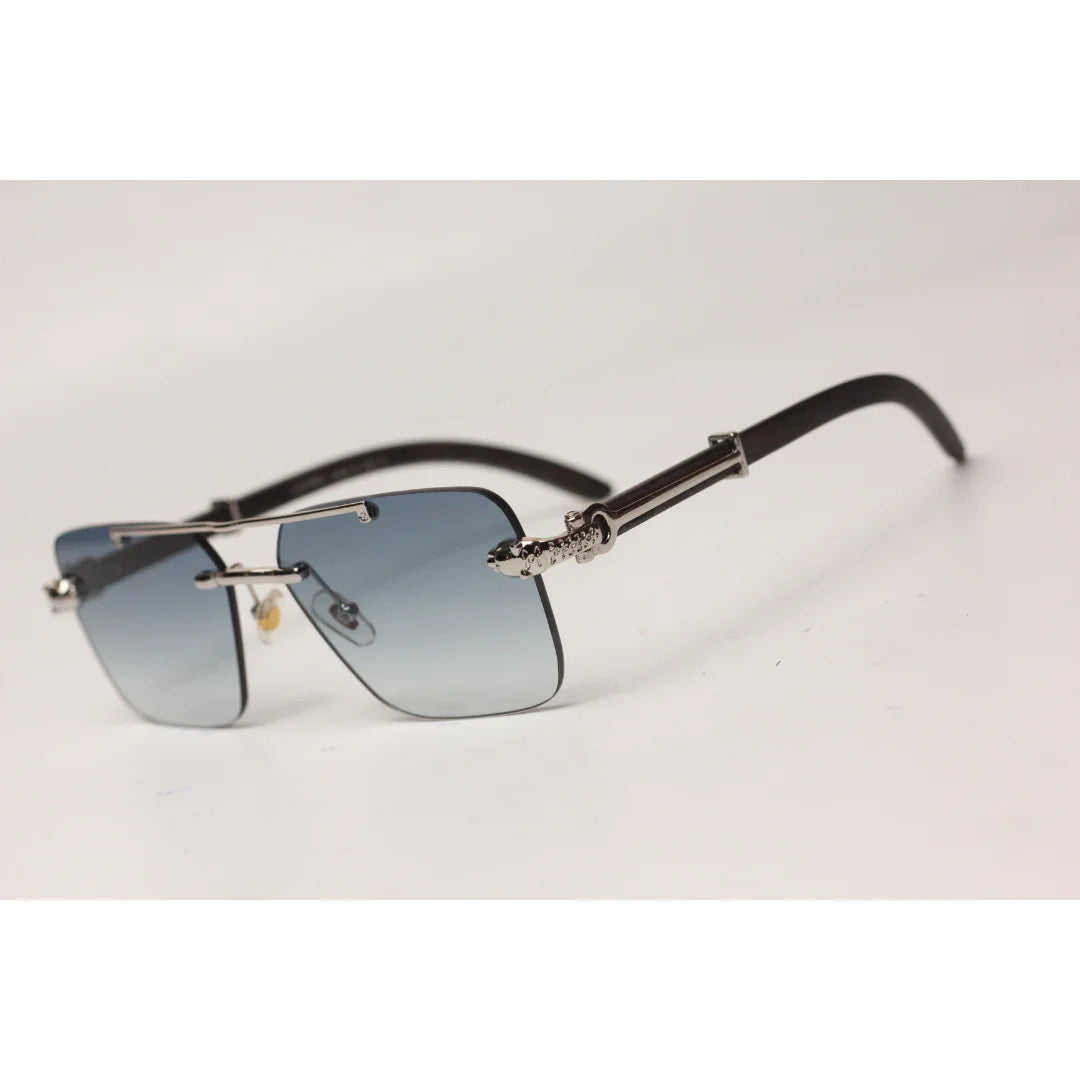 Cartier - RR41  - Double Bridge - Rimless - Metal - Rectangle - Sunglasses - Eyewear
