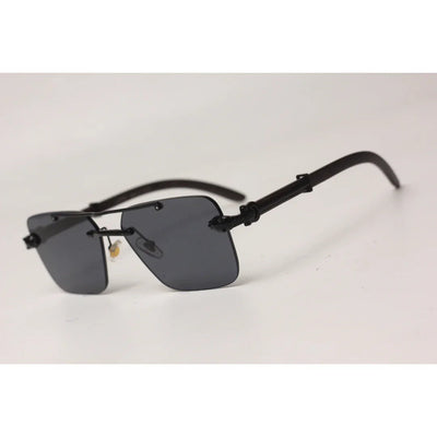 Cartier - RR41  - Double Bridge - Rimless - Metal - Rectangle - Sunglasses - Eyewear