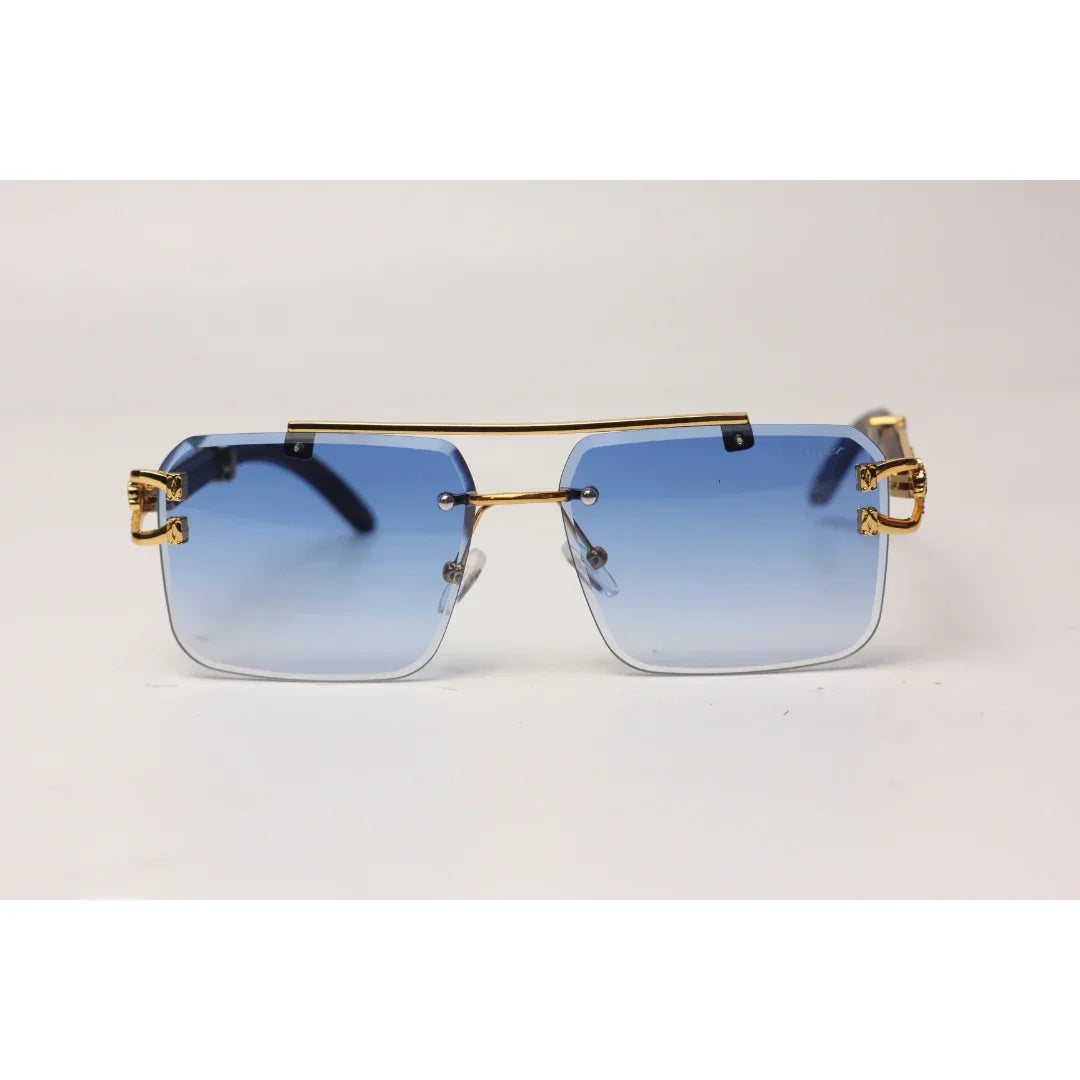Cartier - RR42 - Golden - Double Bridge - Rimless - Metal - Square - Sunglasses - Eyewear
