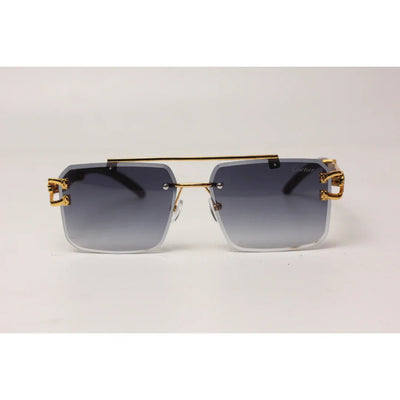 Cartier - RR42 - Golden - Double Bridge - Rimless - Metal - Square - Sunglasses - Eyewear