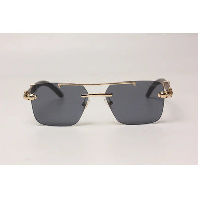 Cartier - RR41  - Double Bridge - Rimless - Metal - Rectangle - Sunglasses - Eyewear