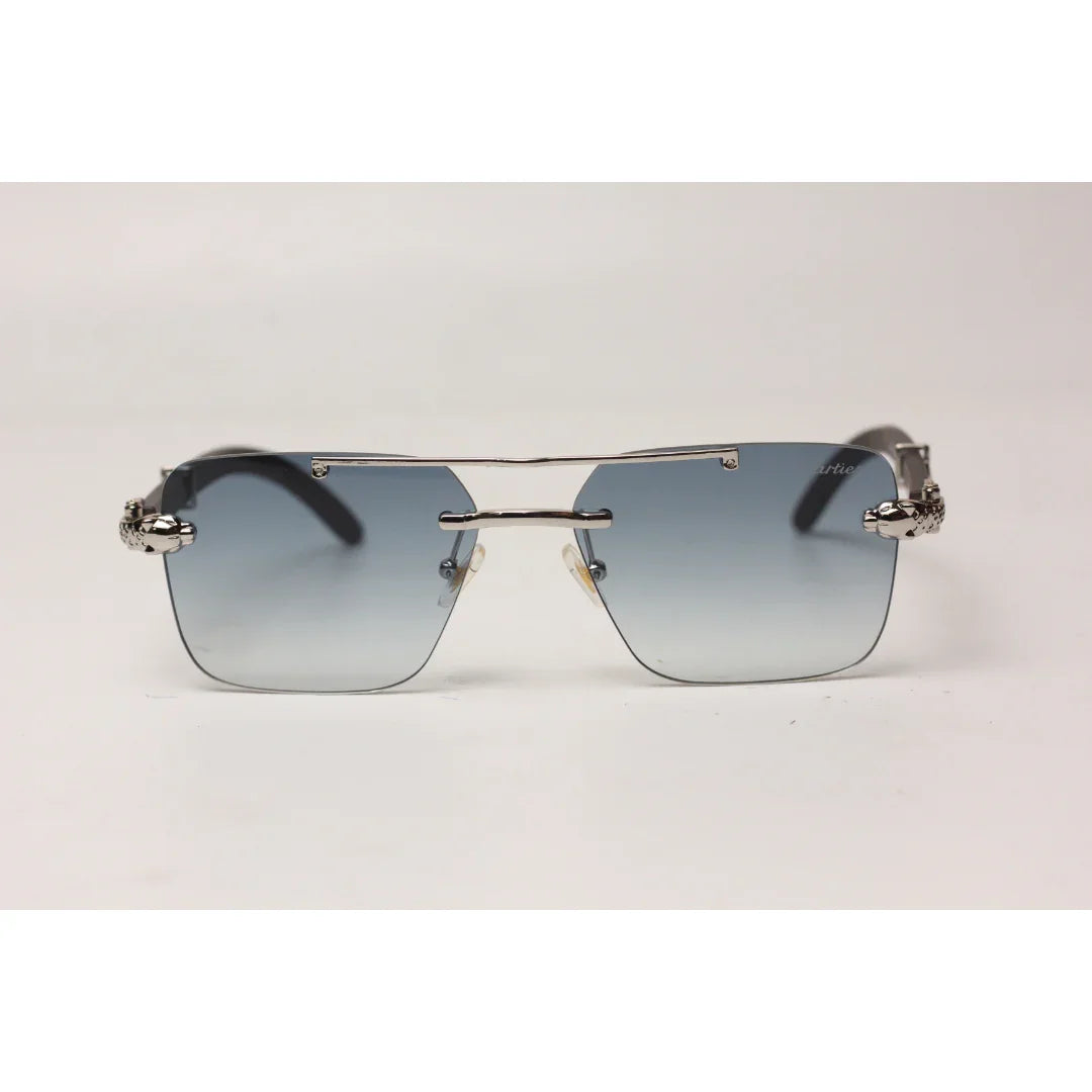 Cartier - RR41  - Double Bridge - Rimless - Metal - Rectangle - Sunglasses - Eyewear
