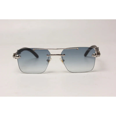 Cartier - RR41  - Double Bridge - Rimless - Metal - Rectangle - Sunglasses - Eyewear