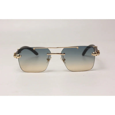 Cartier - RR41  - Double Bridge - Rimless - Metal - Rectangle - Sunglasses - Eyewear