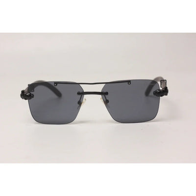 Cartier - RR41  - Double Bridge - Rimless - Metal - Rectangle - Sunglasses - Eyewear