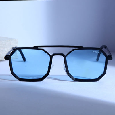 Commando Black Blue Edition Octagon Sunglasses
