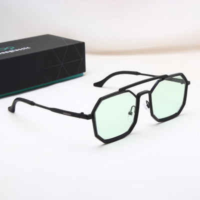 Commando Black Green Edition Octagon Sunglasses