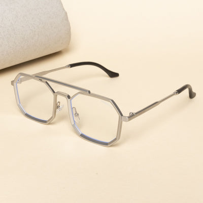 Commando Silver Clear Edition Octagon Sunglasses