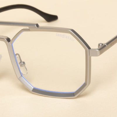 Commando Silver Clear Edition Octagon Sunglasses