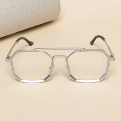 Commando Silver Clear Edition Octagon Sunglasses