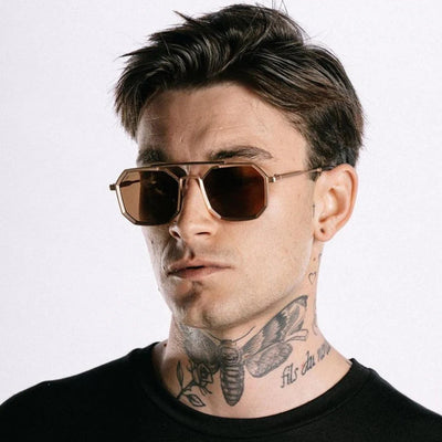 Commando Gold Brown Edition Octagon Sunglasses