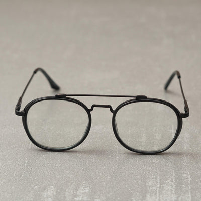 Black Transparent SG4612 Metal Frame Round Sunglasses