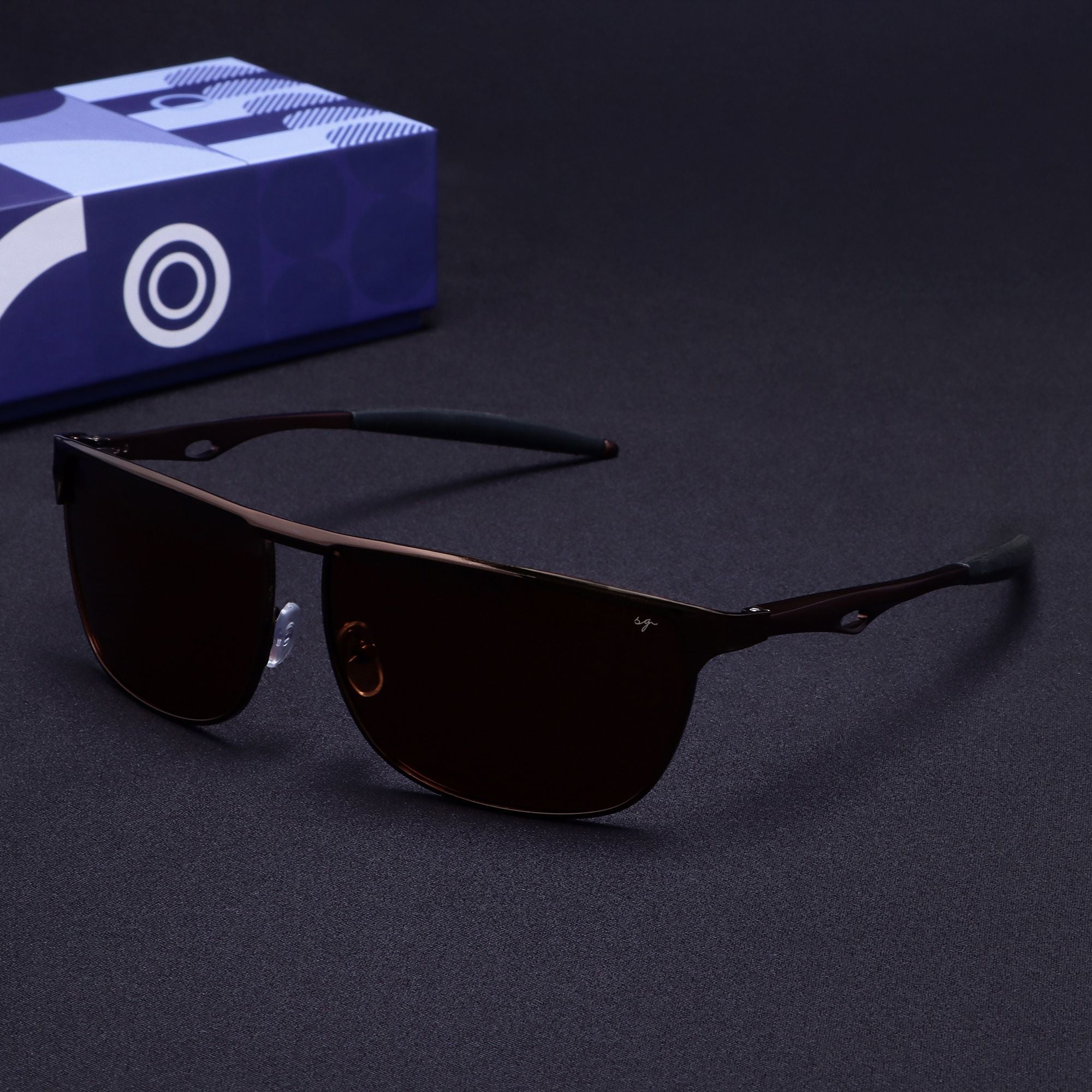Drifter Brown Polarized Rectangle Sunglasses