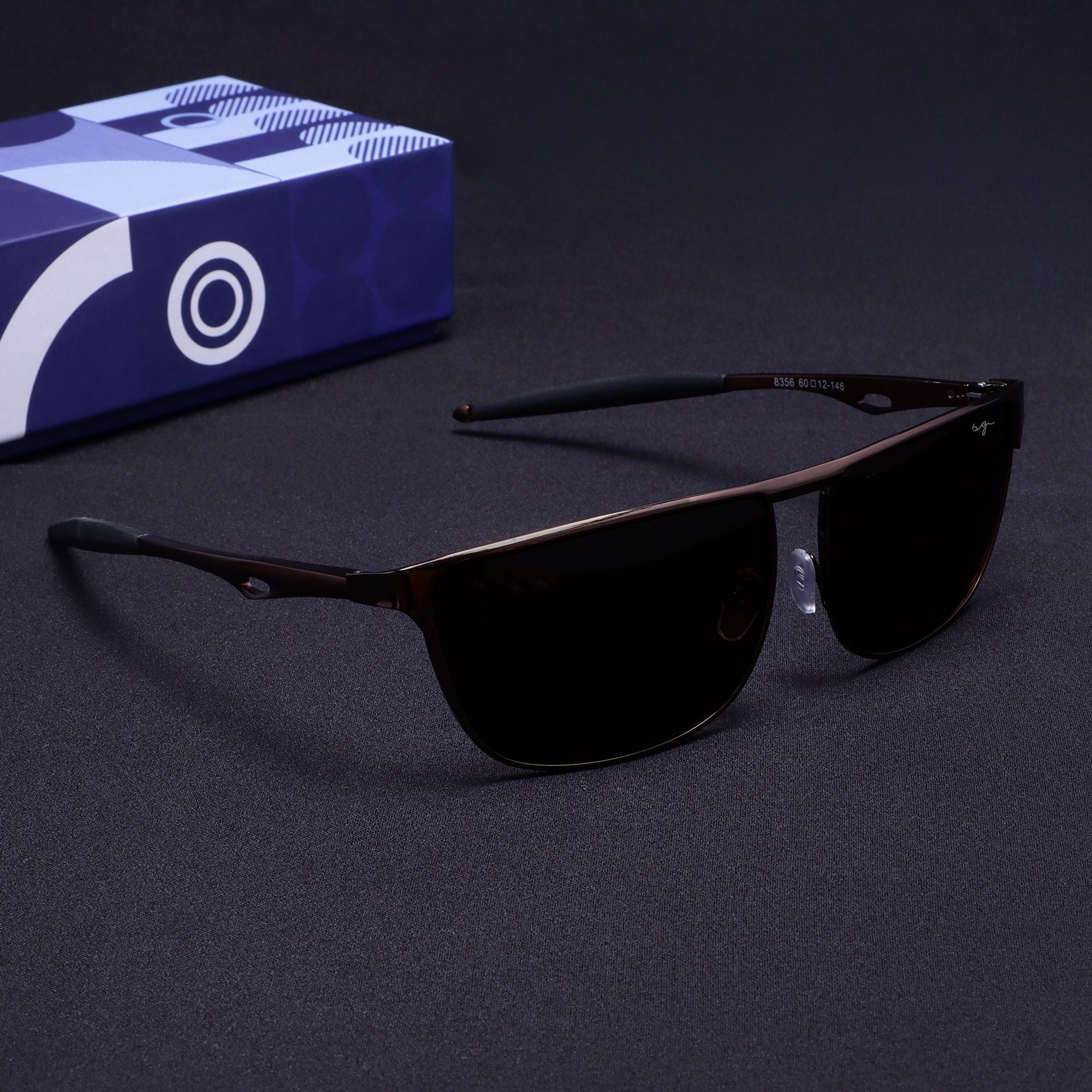 Drifter Brown Polarized Rectangle Sunglasses