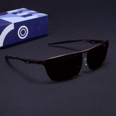 Drifter Brown Polarized Rectangle Sunglasses