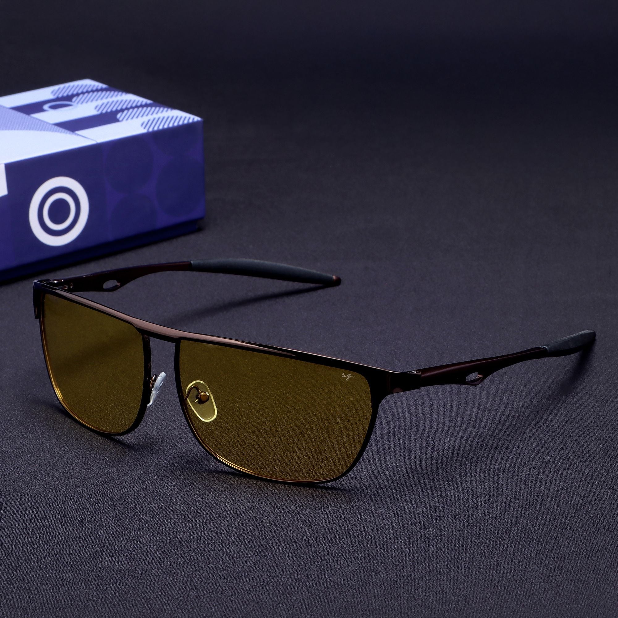 Drifter Yellow Polarized Rectangle Sunglasses