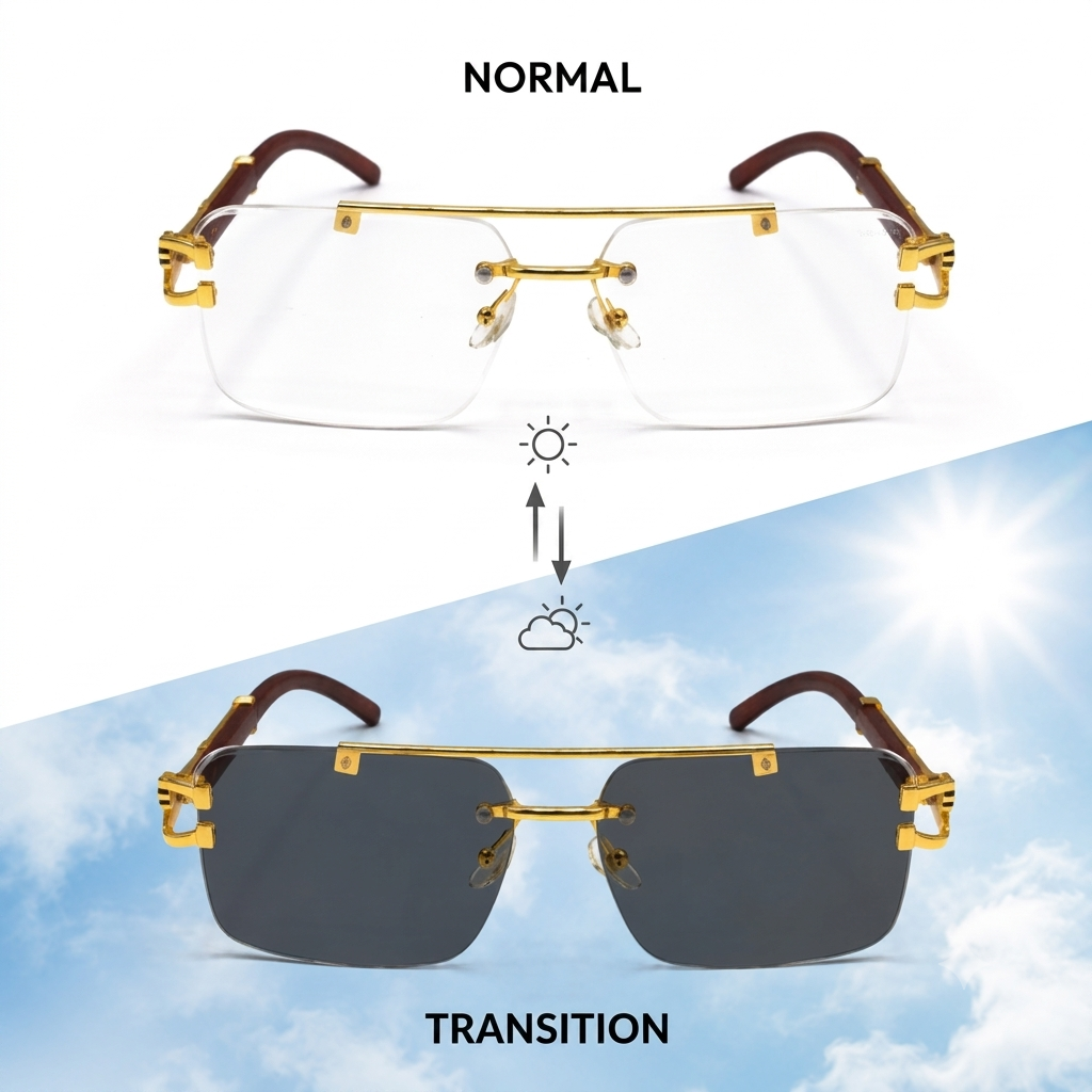 Gold Rimless Eyewear