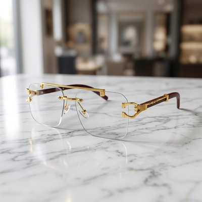 Gold Rimless Eyewear