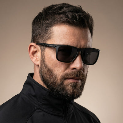 Hawk Black Polarized Rectangle TR90 Sunglasses