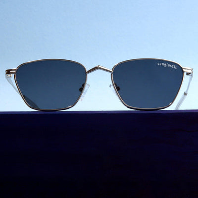 Andreas Silver Black Edition Trapezoid Sunglasses