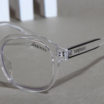 Crypto. Clear Square Sunglasses