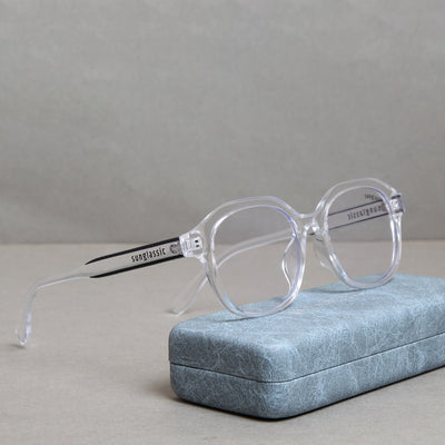 Crypto. Clear Square Sunglasses