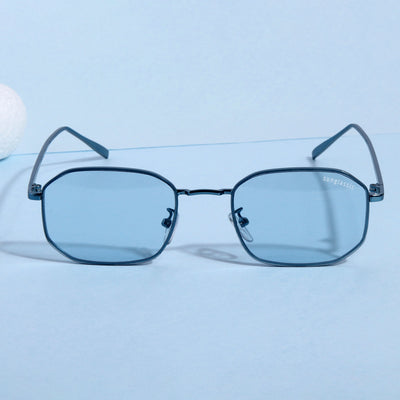 Drip. Aqua Blue Rectangle Sunglasses